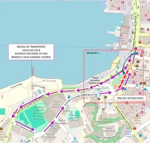 Reurbanização no Centro de Niterói provoca mudança na circulação de ônibus